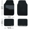 Black Carpet Floor Mat with Driver Heel Pad